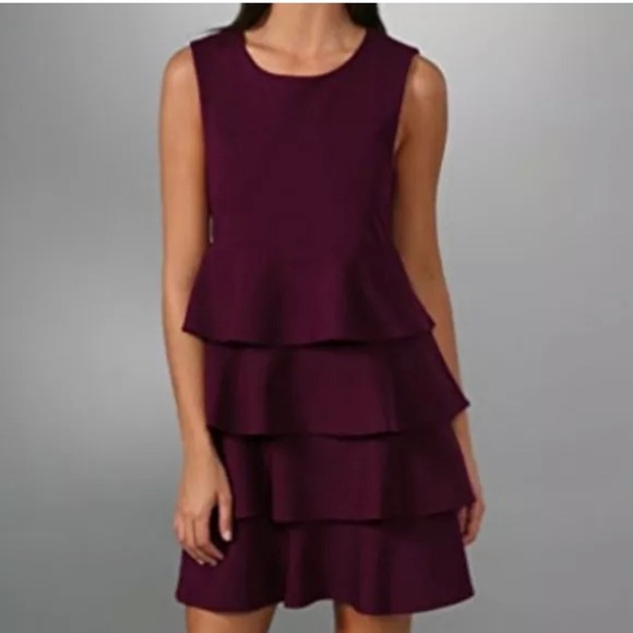 purple tiered dress